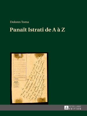 cover image of Panaït Istrati de a à Z